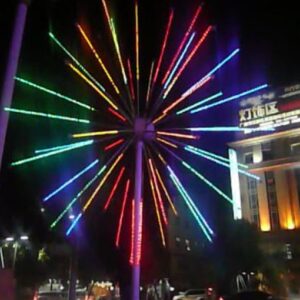 Led pháo hoa 3D ngoài trời Quả cầu Bằng Inox chuẩn IP68